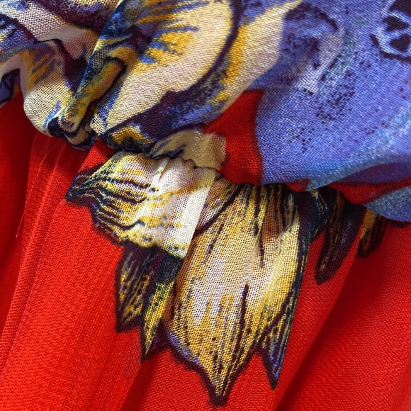 NWOT Tacera Derek Lam 10 Crosby Floral Stripe Cold Shoulder Maxi dress sz 4 EUC - Picture 13 of 16